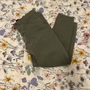 Slim Olive Green Women's Skinny Pants